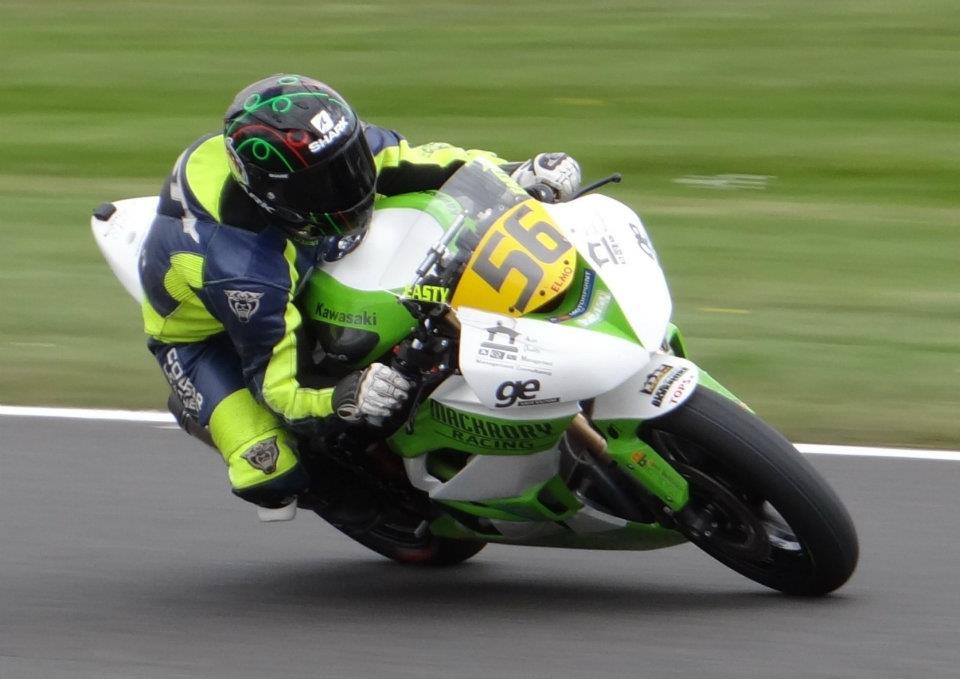 James in Action in the race at Oulton Park
